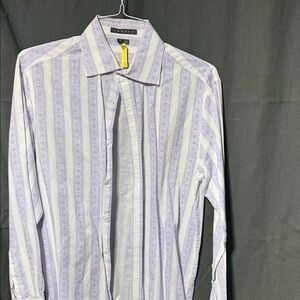 Theory Men's Lavender Striped Dress Shirt